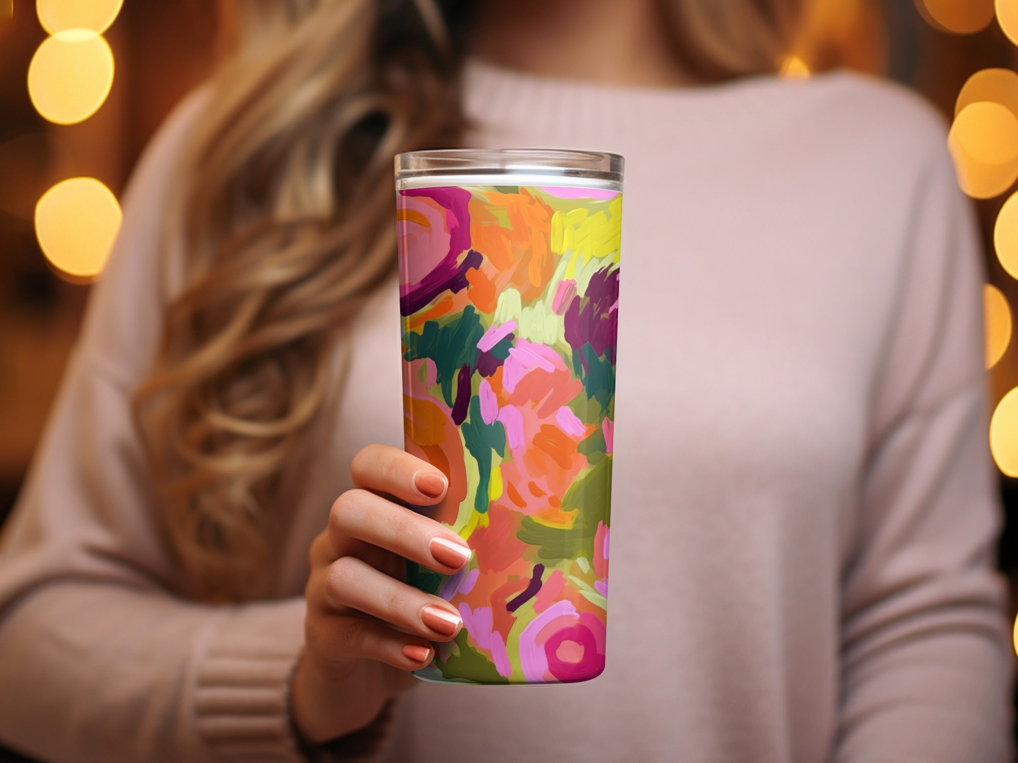 Colorful Abstract Art Design Tumbler for Everyday Use