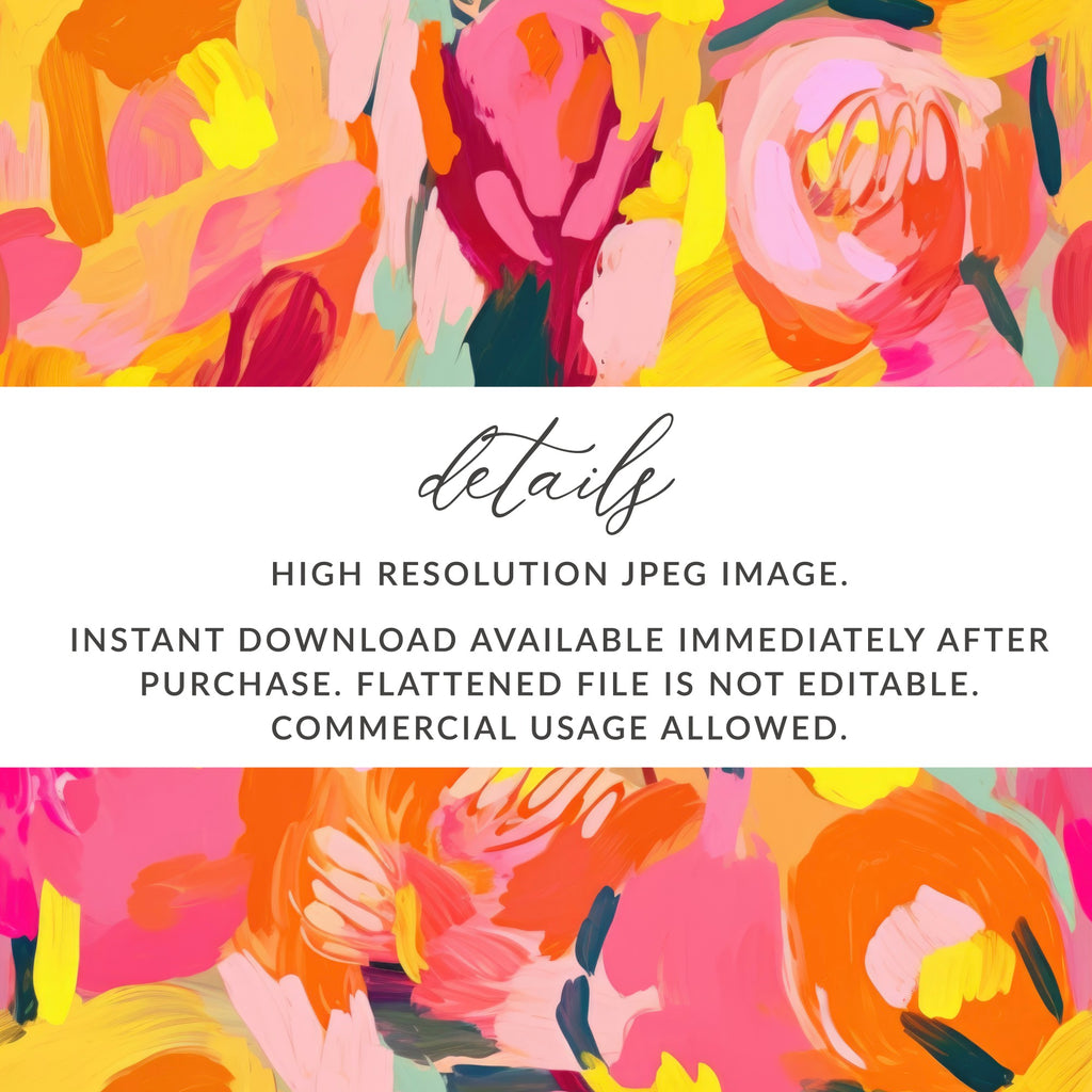 High Resolution Abstract Floral Digital Download