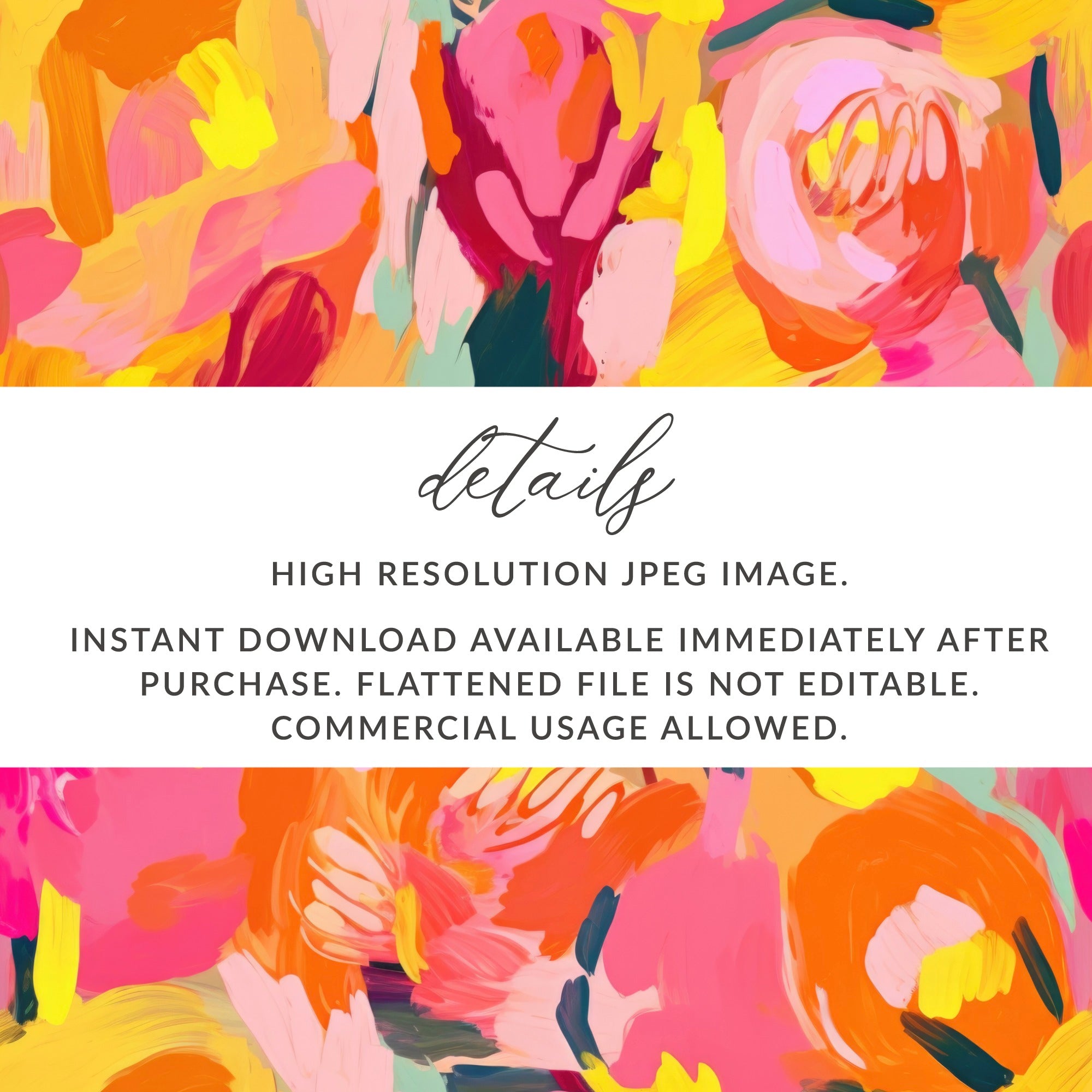 High Resolution Abstract Floral Digital Download