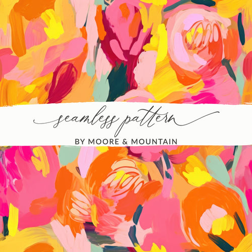 Vibrant Floral Seamless Pattern By Moore & Mountain
