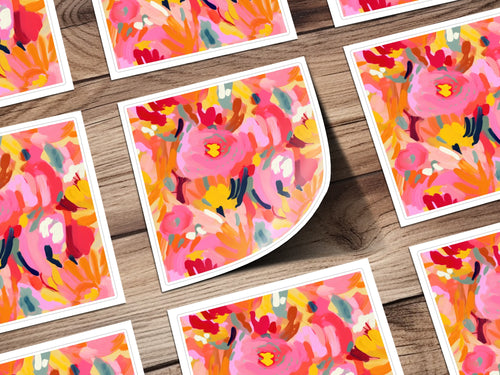 Vibrant Floral Abstract Art Prints for Home Decor