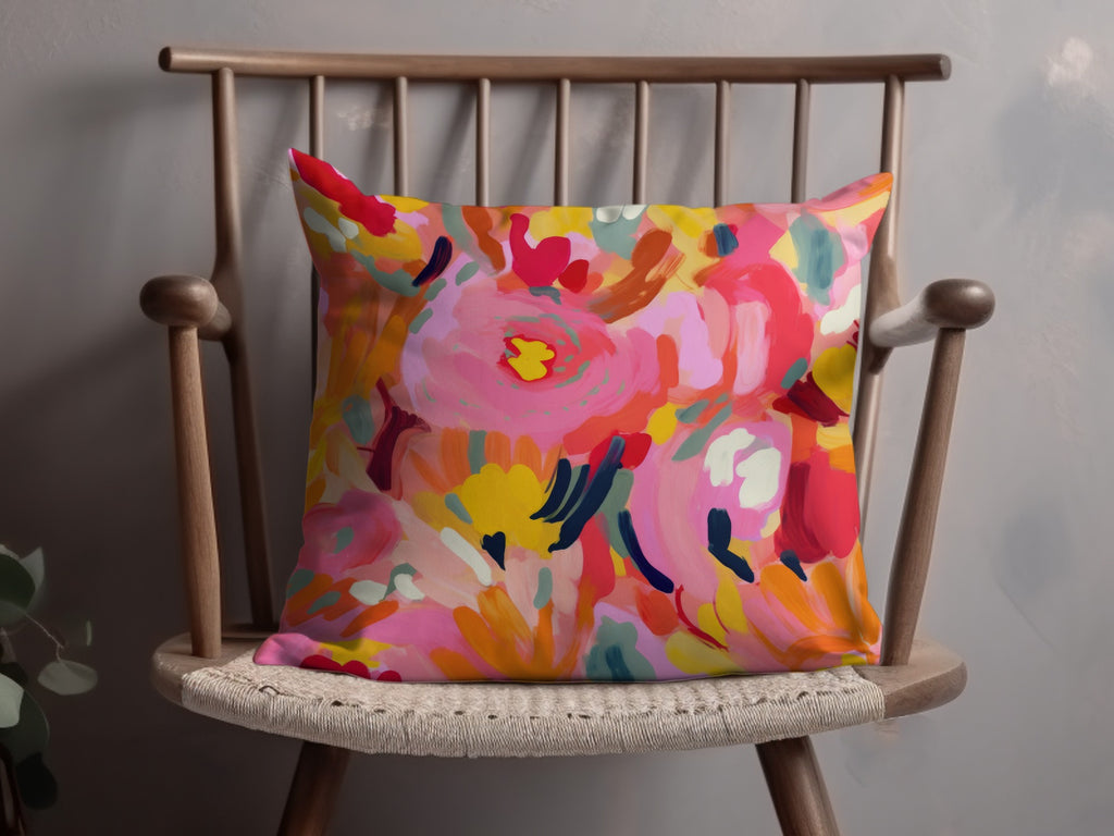 Vibrant Abstract Art Decor Throw Pillow Stunning