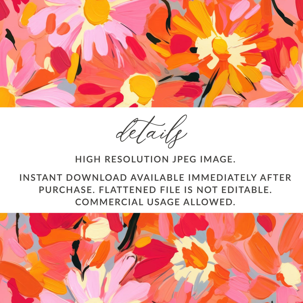 Vibrant Floral High Resolution Printable Artwork