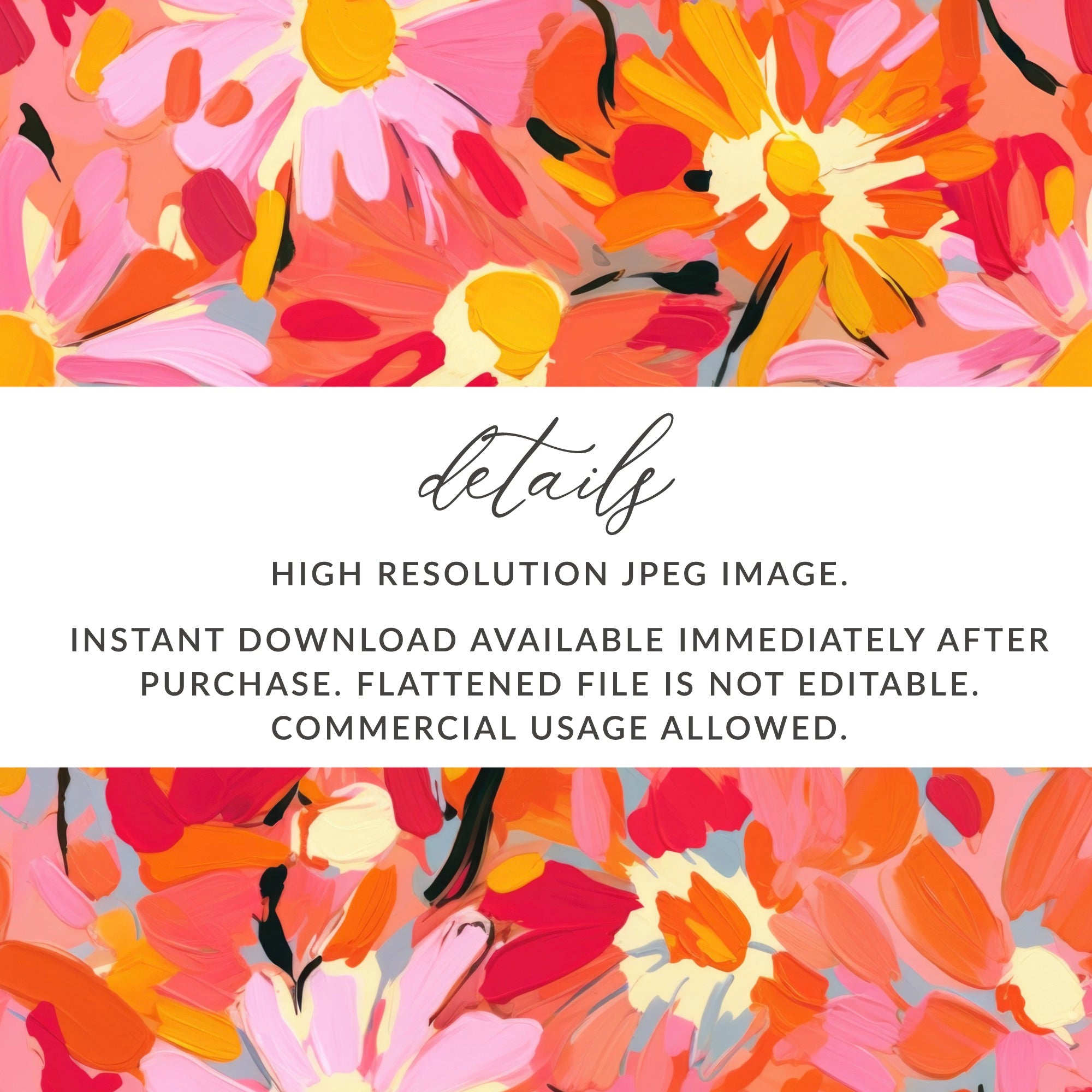 Vibrant Floral High Resolution Printable Artwork