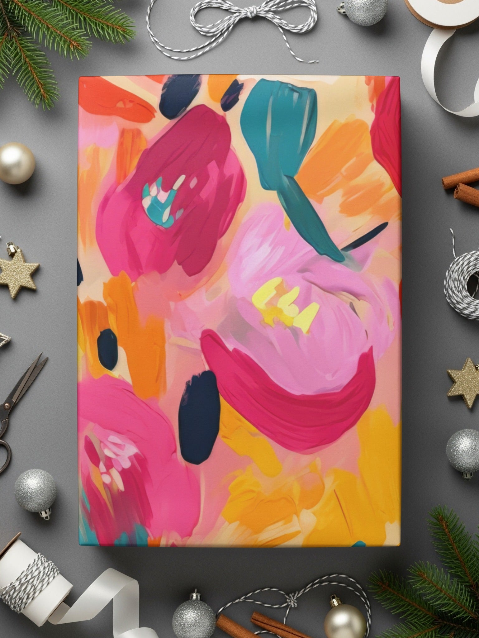 Vibrant Abstract Floral Canvas Art Perfect Gift Decor