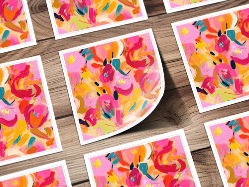 Vibrant Abstract Colorful Art Print for Home Decor