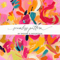 Vibrant Abstract Floral Seamless Pattern for Various Usages