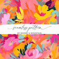 Colorful Vibrant Floral Seamless Pattern Design