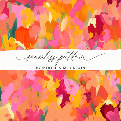 Vibrant Abstract Colorful Seamless Pattern by Moore & Mountain