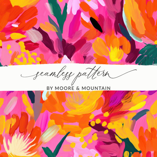 Vibrant Floral Seamless Pattern By Moore & Mountain