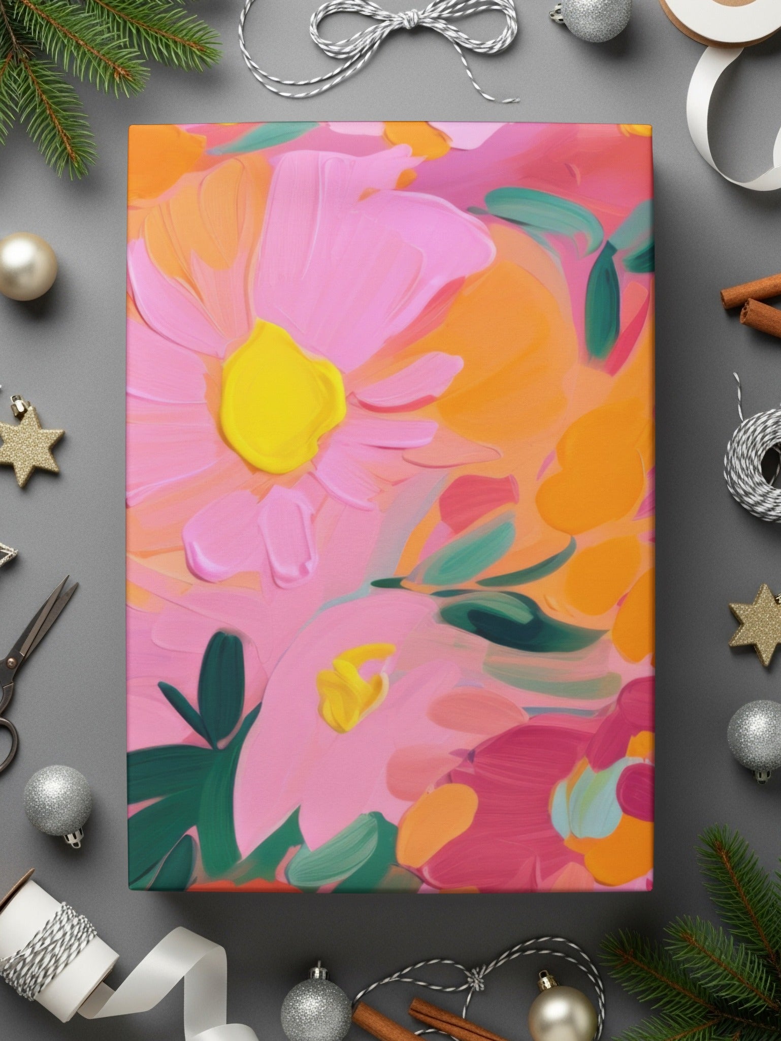 Colorful Abstract Floral Artwork Canvas Wall Art