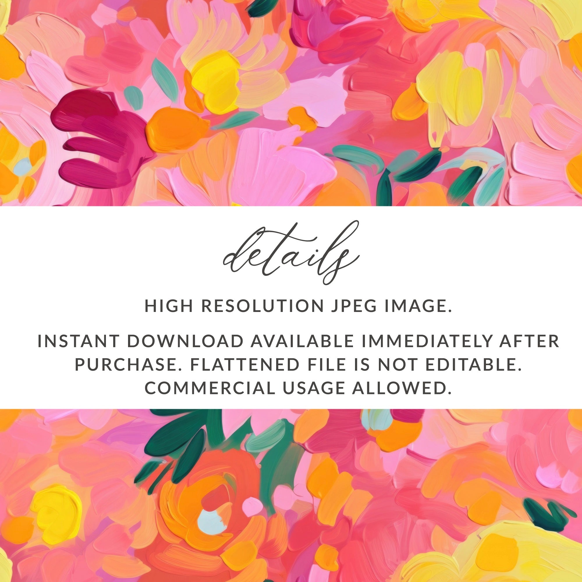High Resolution Abstract Floral Digital Download