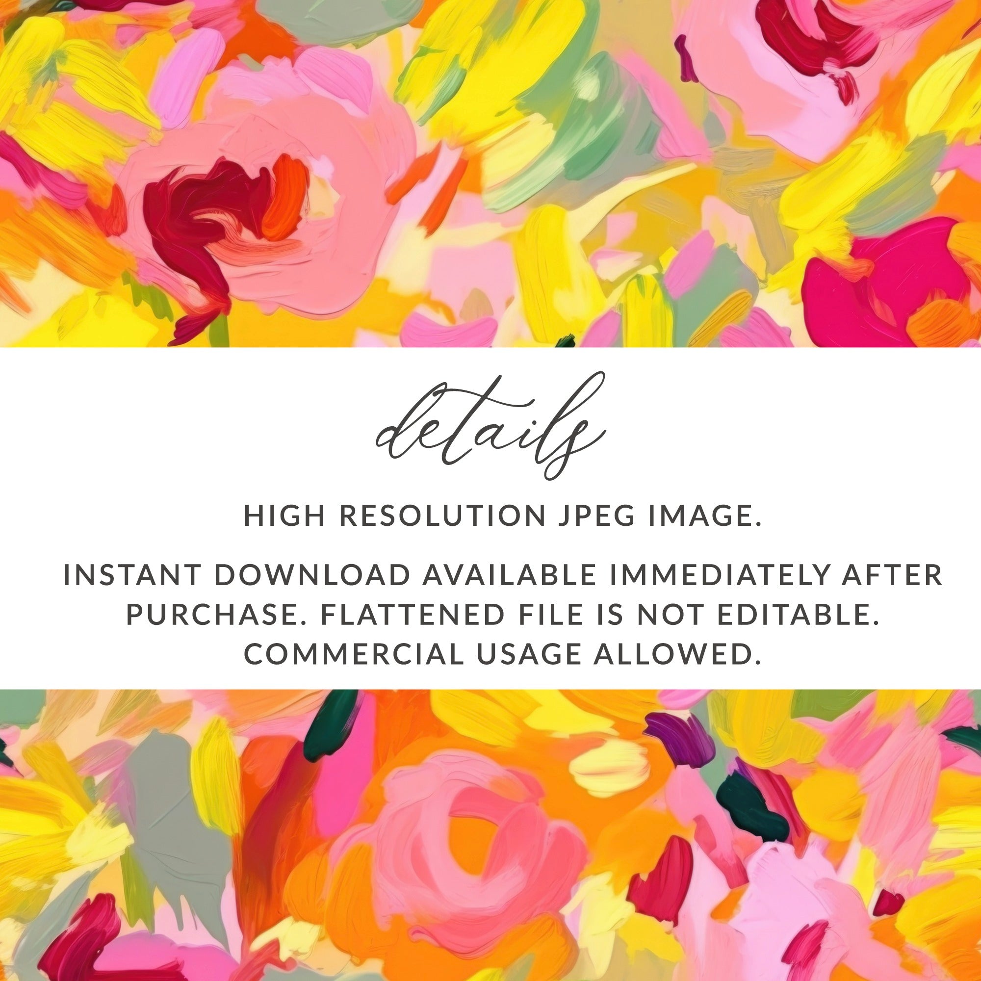 High Resolution Colorful Floral Art Printable File