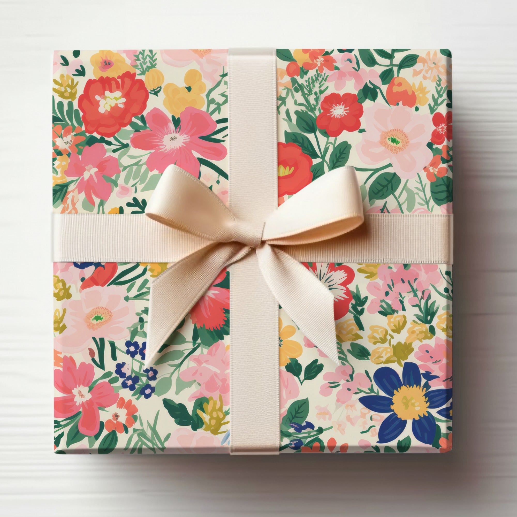 Floral Gift Box with Ribbon for Special Occasions
