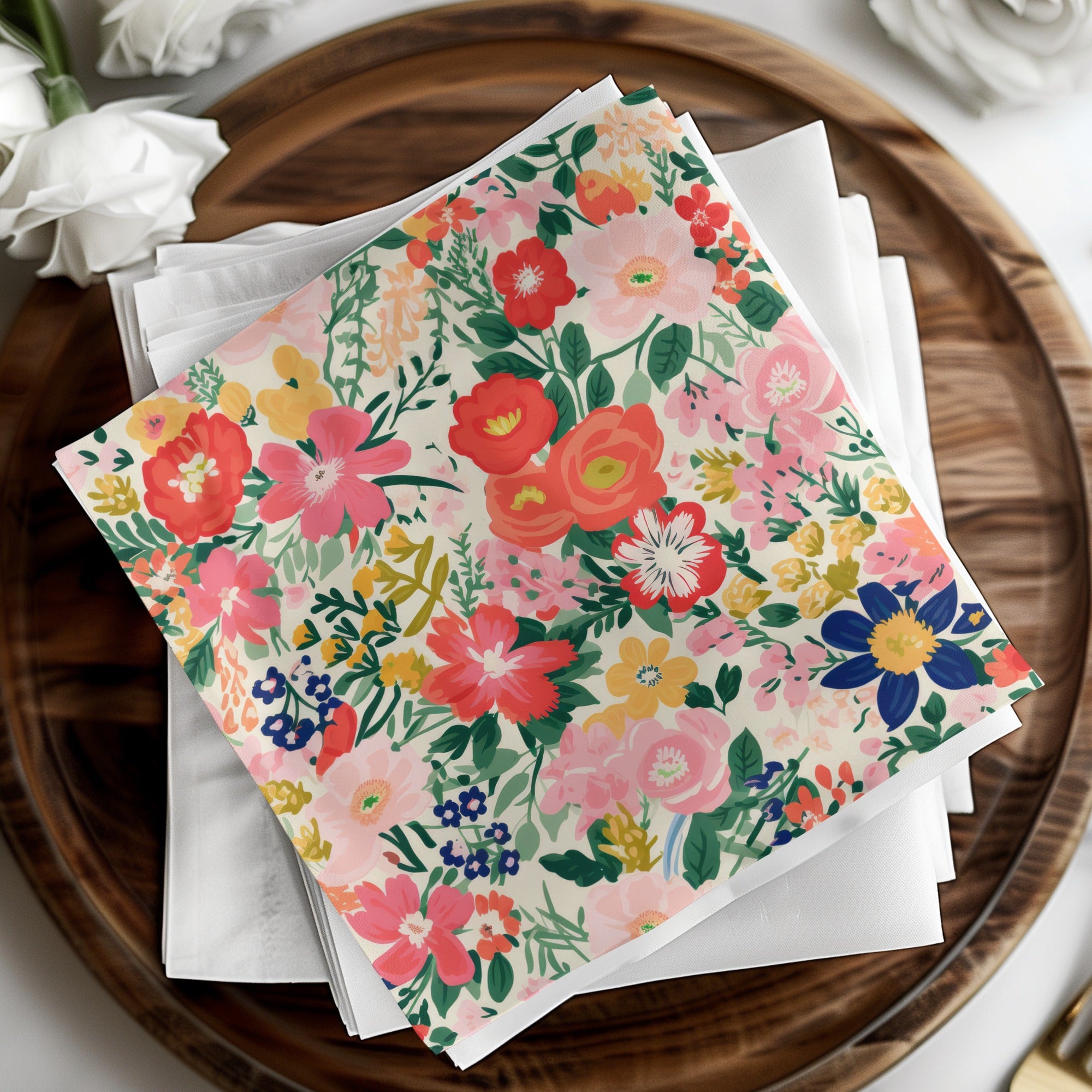 Vibrant Floral Patterns Napkin for Decorative Dining
