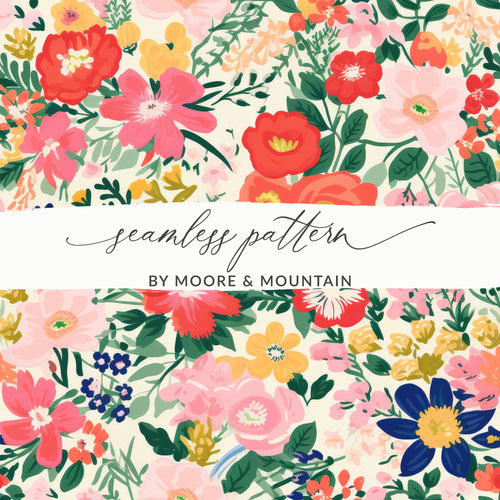 Vibrant Floral Seamless Pattern by Moore & Mountain