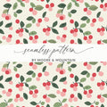 Seamless Pattern With Red and Pink Cherries Design