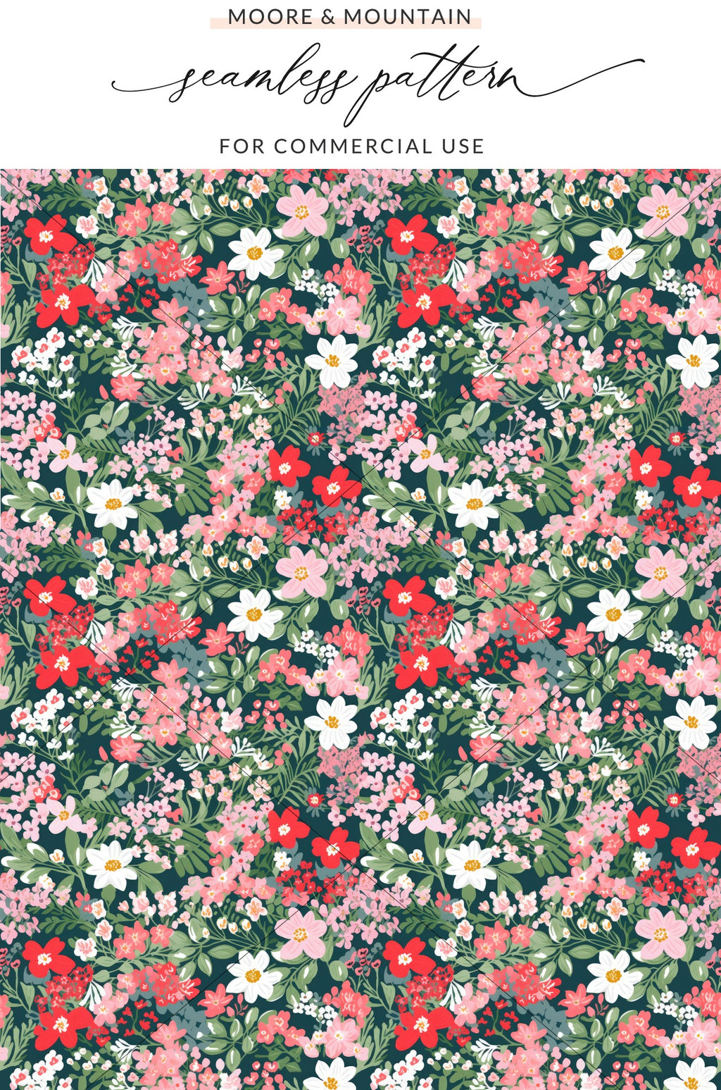 Seamless Floral Pattern for Commercial Use Product