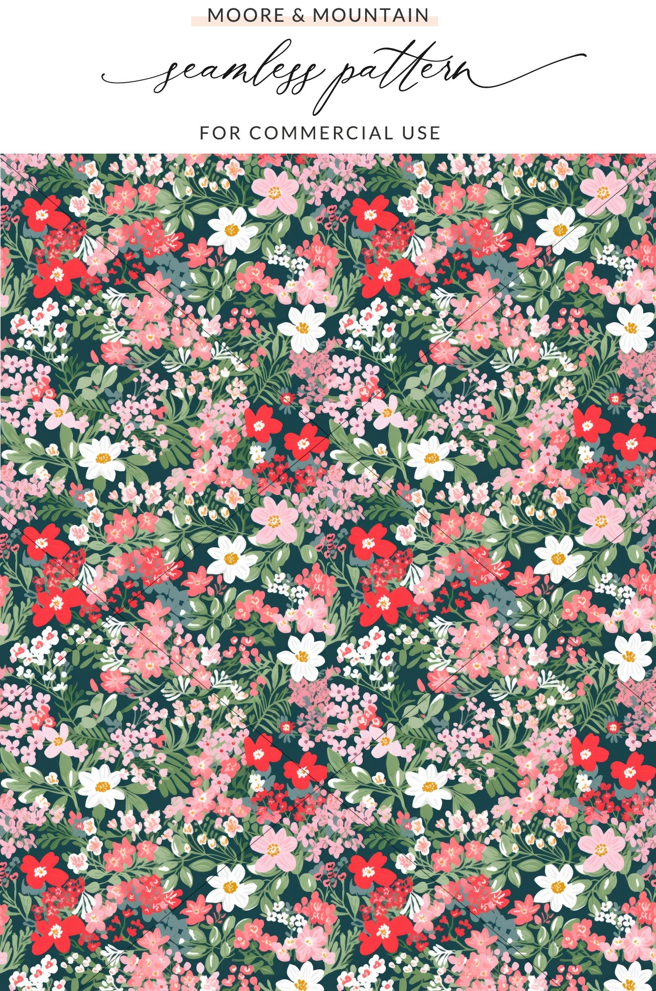 Seamless Floral Pattern for Commercial Use Product
