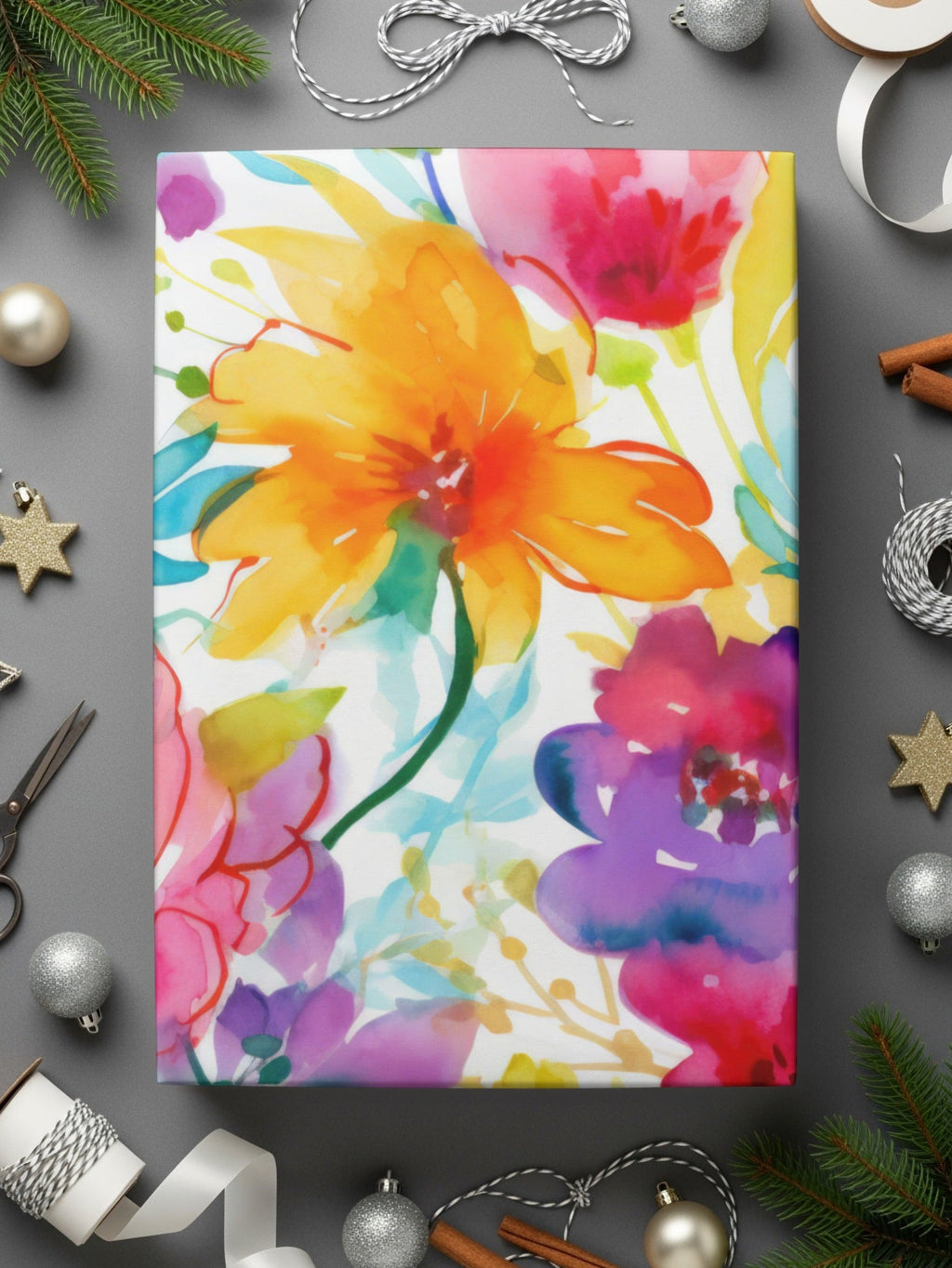 Watercolor Flower T-Shirt, Seamless Floral Pattern, Digital Paper, Colorful Blossoms Design, Textile Print, T Shirt Design, Digital Download - Moore and Mountain