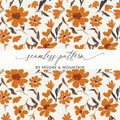 Burnt Orange Floral Digital Paper, Seamless Flower Pattern, Rustic Autumn Design, Printable Fabric Design, Digital Download (134) - Moore and Mountain
