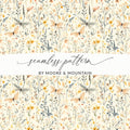 Butterfly Floral Pattern Digital Paper, Botanical Seamless Pattern, Spring Garden Texture, Fabric Design, Scrapbooking Paper Digital - Moore and Mountain
