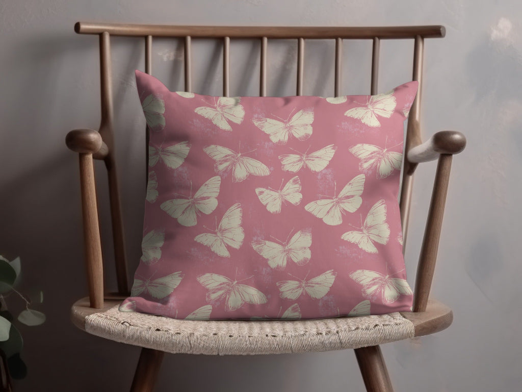 Butterfly Pattern Digital, Seamless Pink, Vintage Inspired, Paper Craft, Fabric Print, Scrapbook Paper, Wall Art Print, Digital Download - Moore and Mountain