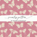 Butterfly Pattern Digital, Seamless Pink, Vintage Inspired, Paper Craft, Fabric Print, Scrapbook Paper, Wall Art Print, Digital Download - Moore and Mountain