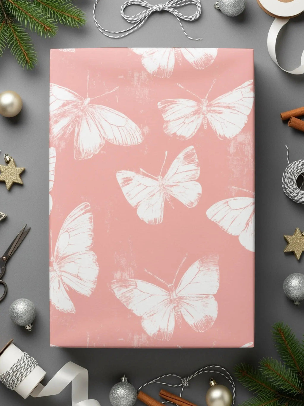 Butterfly Seamless Pattern Digital, Pink Background, Commercial Use, Printable Digital Paper, Butterfly Design, Pastel Colors - Moore and Mountain