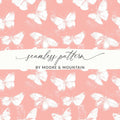 Butterfly Seamless Pattern Digital, Pink Background, Commercial Use, Printable Digital Paper, Butterfly Design, Pastel Colors - Moore and Mountain