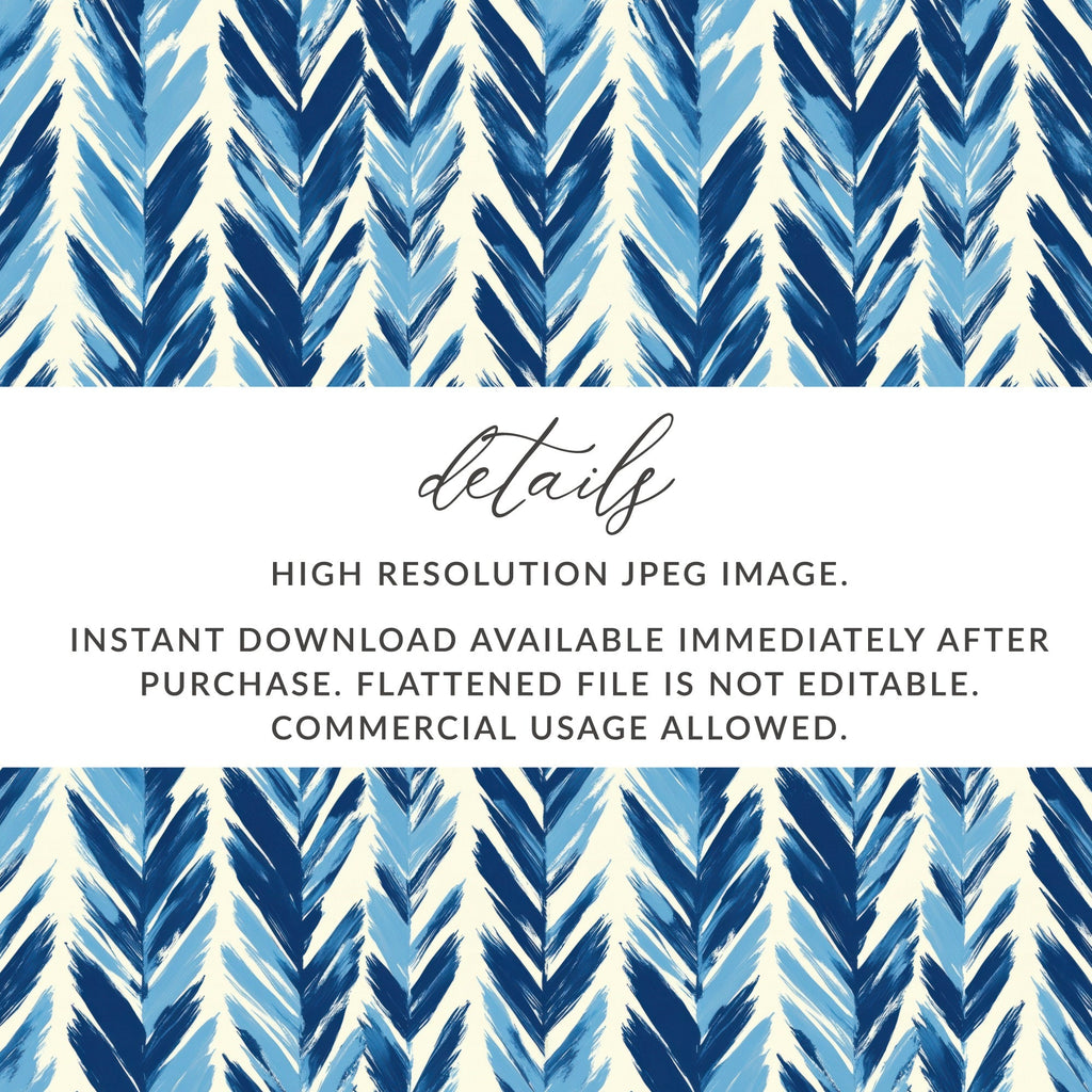 Chevron Strokes Pattern with Blue Shades Repeating Design Digital - Moore and Mountain