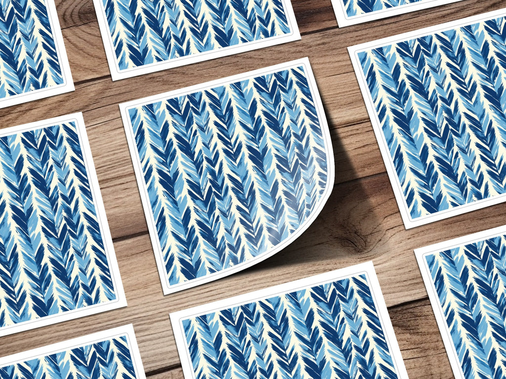 Chevron Strokes Pattern with Blue Shades Repeating Design Digital - Moore and Mountain