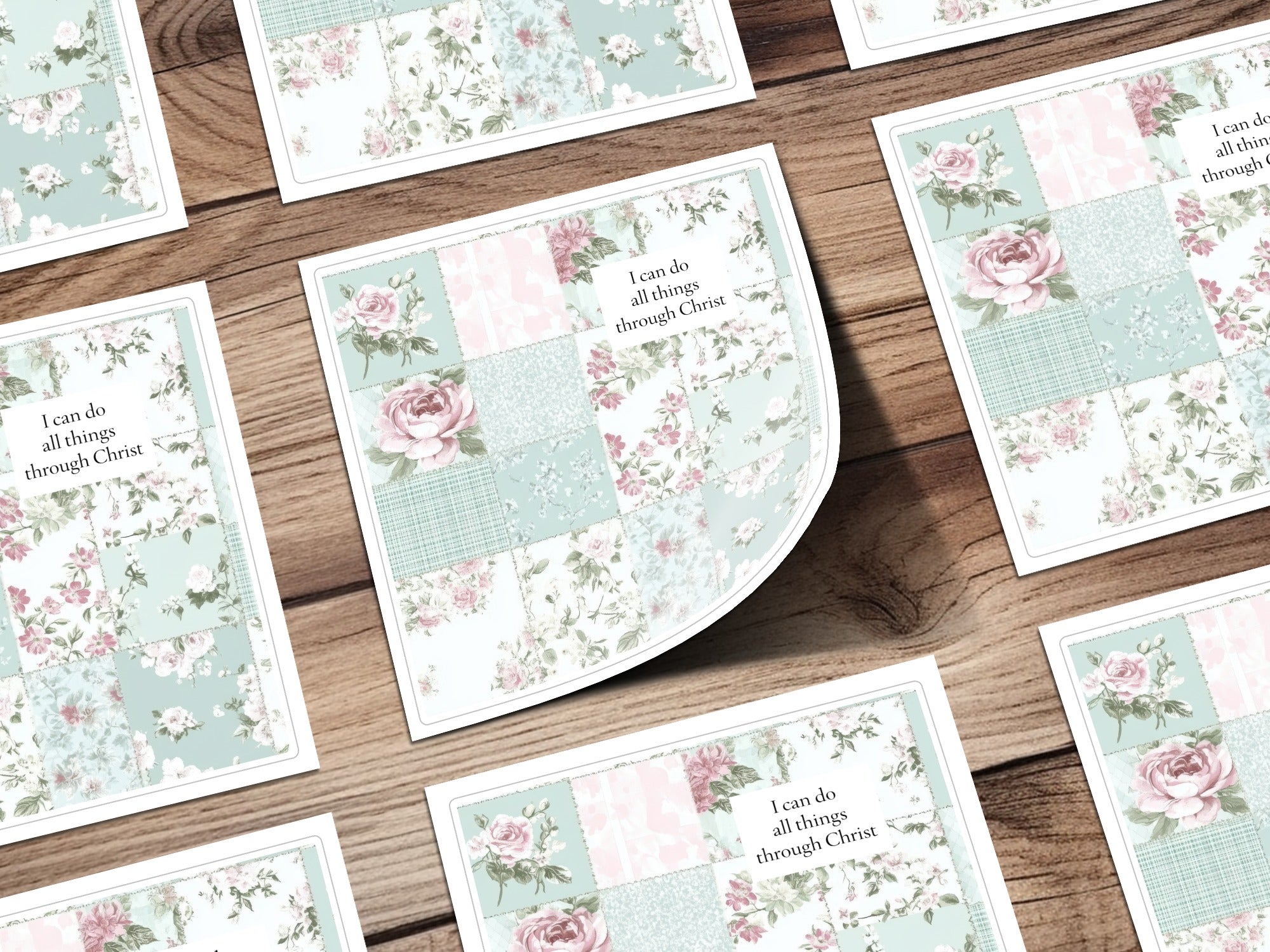 I can do all things through Christ floral card