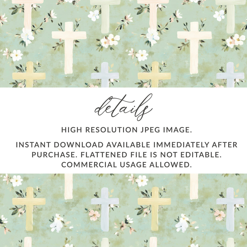 Floral Cross Pattern High Resolution JPEG Image