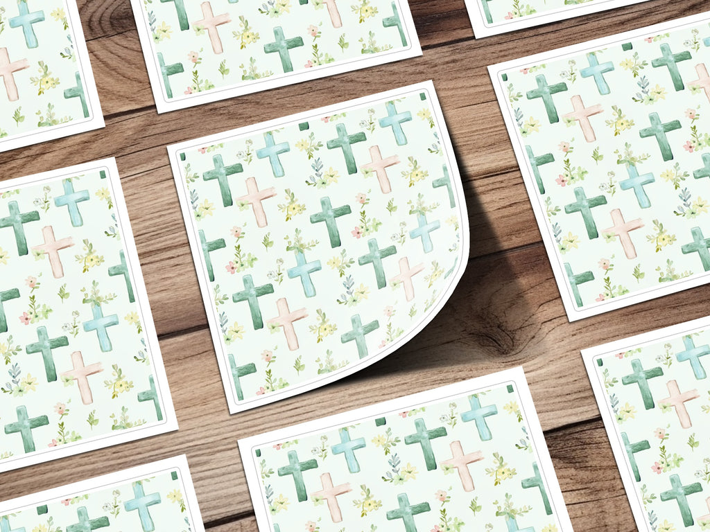 Pastel Cross and Floral Themed Decorative Item