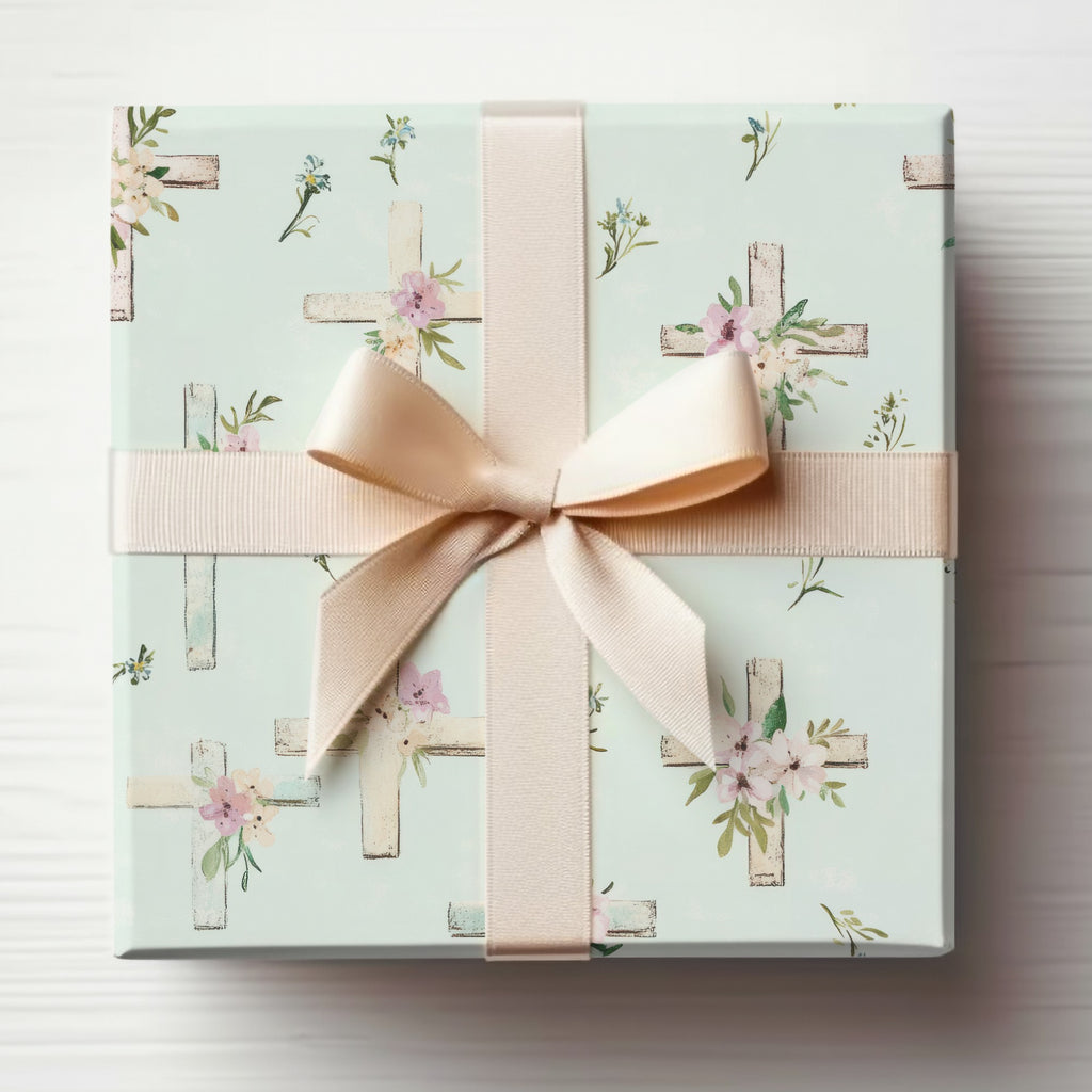 Elegant Floral Cross Gift Box for Special Occasions