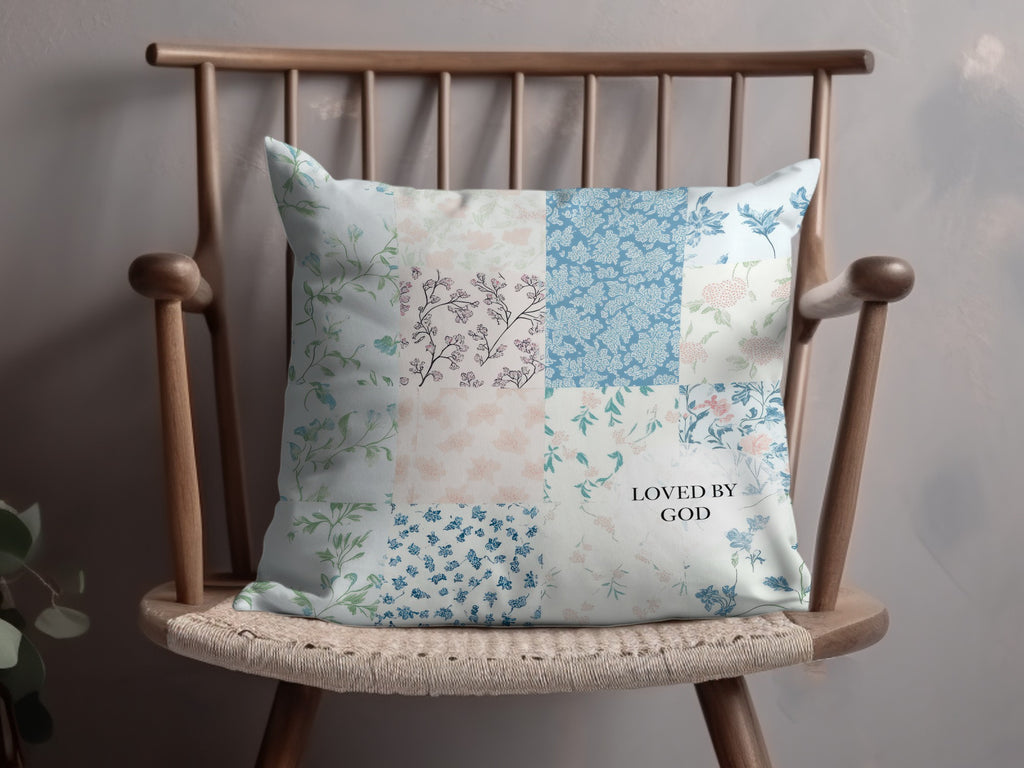 Floral Patchwork Pattern Decorative Cushion