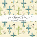 Floral Cross Pattern Seamless Design by Moore & Mountain