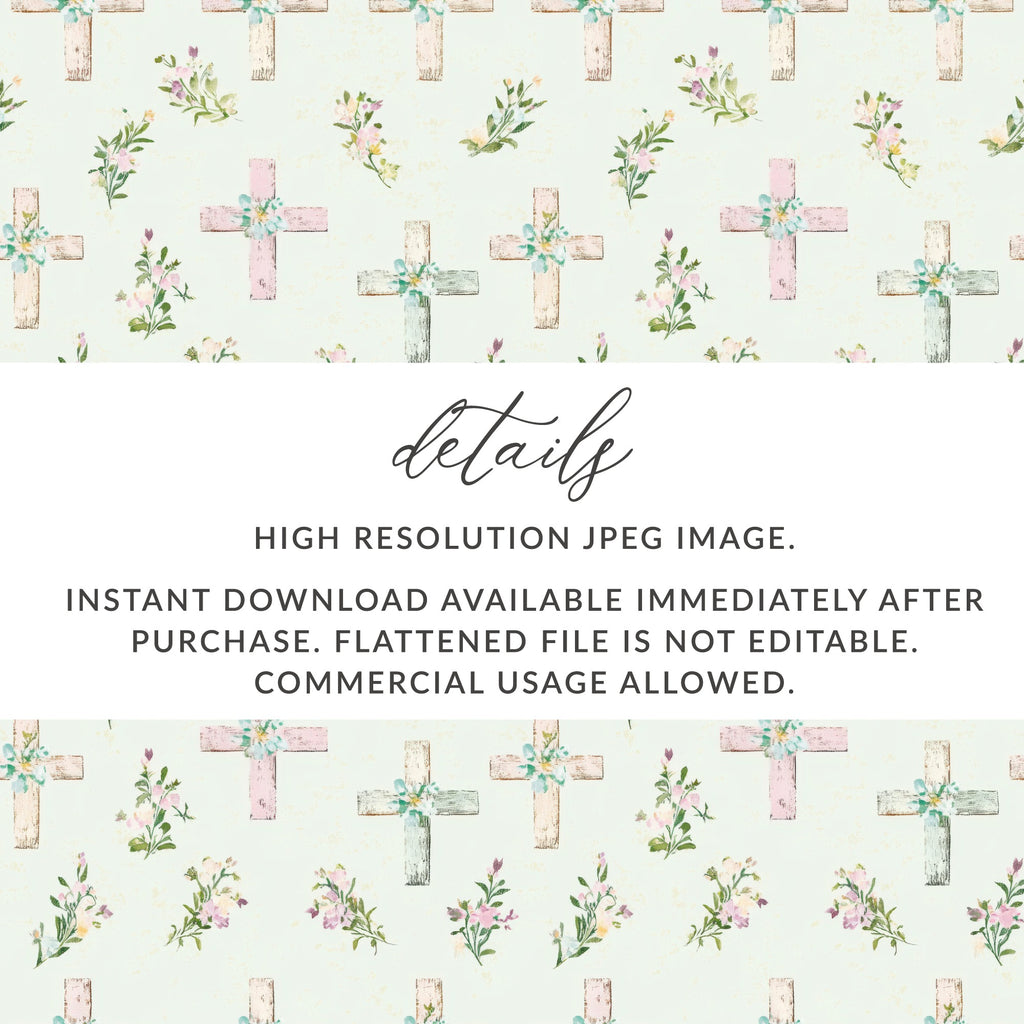Floral Crosses Instant Download High Resolution JPEG