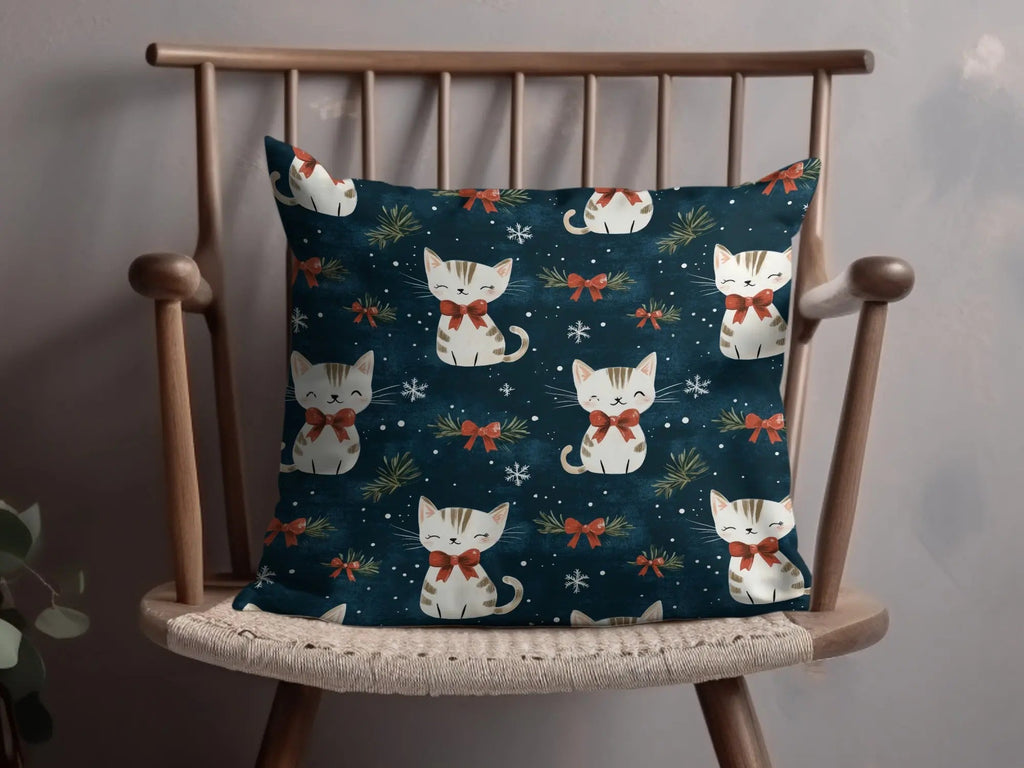 Christmas Cat Seamless Pattern Digital Paper, Cute Holiday Kitty Print for Fabric, Festive Pet Design, Christmas Animal, Gift Wrap, Crafts - Moore and Mountain