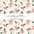 Seamless Holly Berry Pattern by Moore & Mountain Design