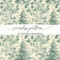 Christmas Digital Paper, Winter Holiday Seamless Pattern, Holly Berry Print, Scrapbook Paper Pack, Festive Pattern Digital Download - Moore and Mountain