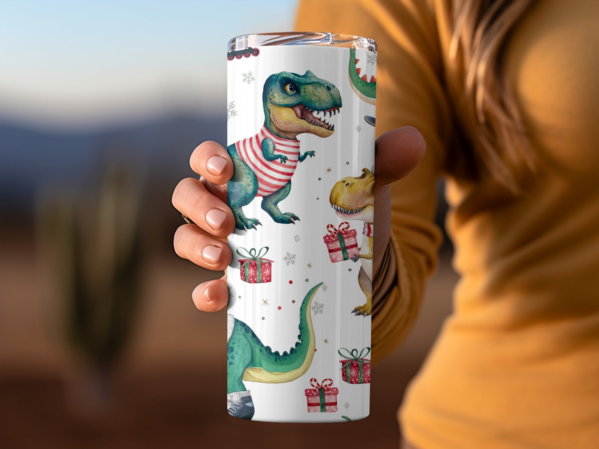 Christmas Dinosaur Digital Paper, Pattern for Boys, Winter Animal Print, Holiday Cute T Rex Background, Gift Wrap - Moore and Mountain