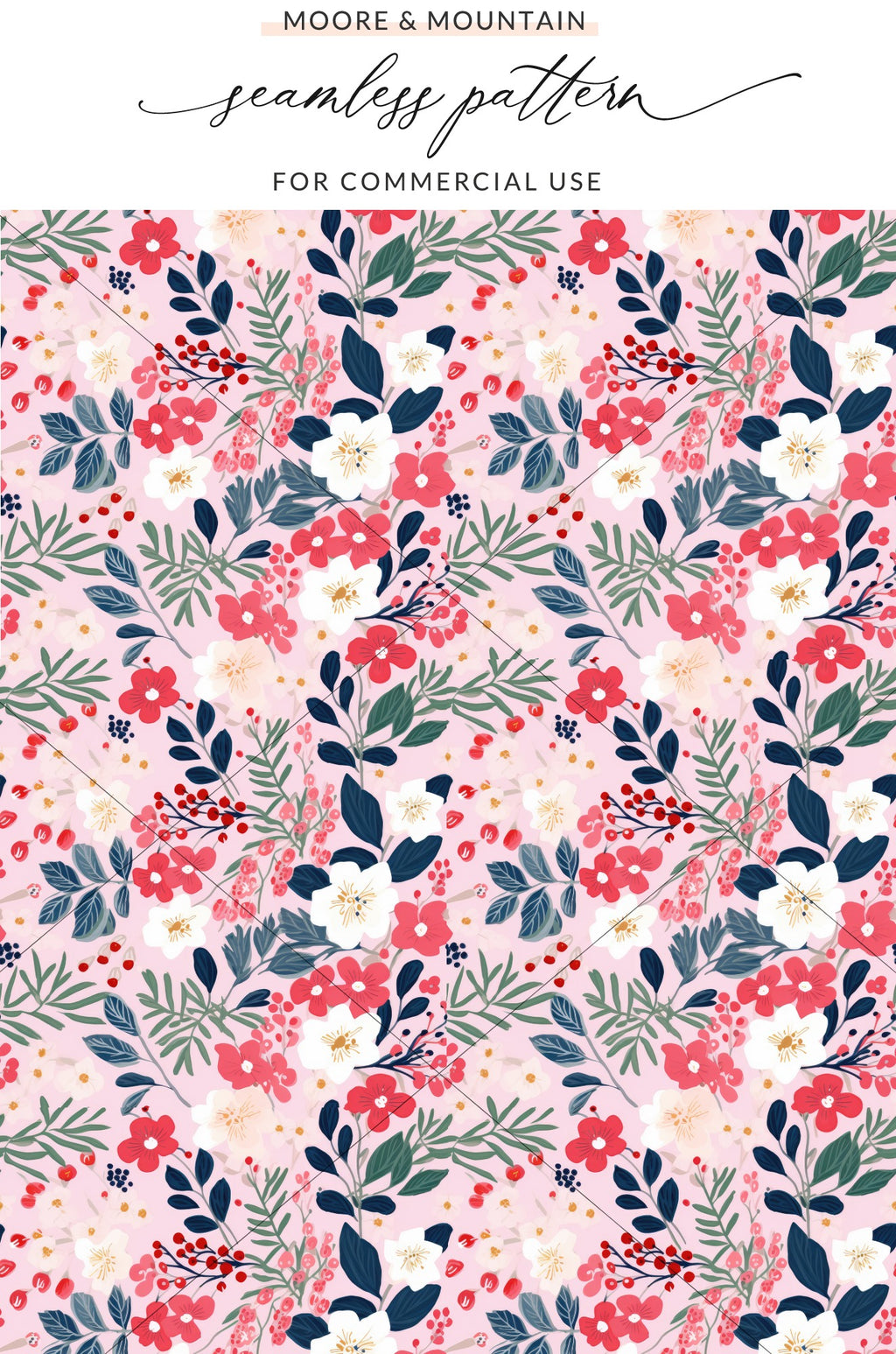Seamless Floral Pattern For Commercial Use Product