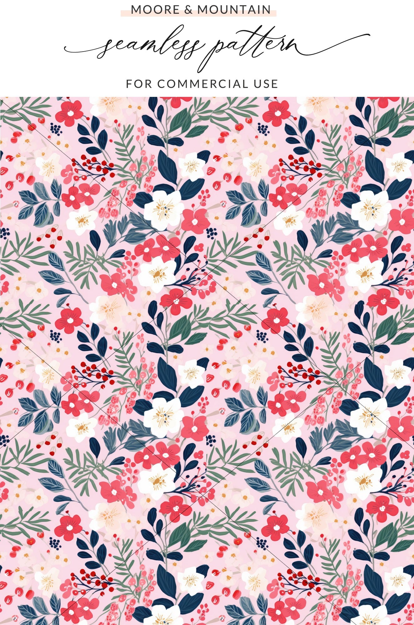 Seamless Floral Pattern For Commercial Use Product
