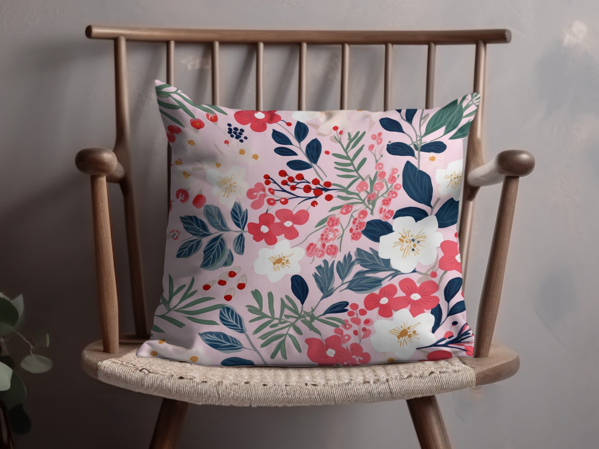 Vibrant Floral Decorative Pillow for Cozy Living Spaces