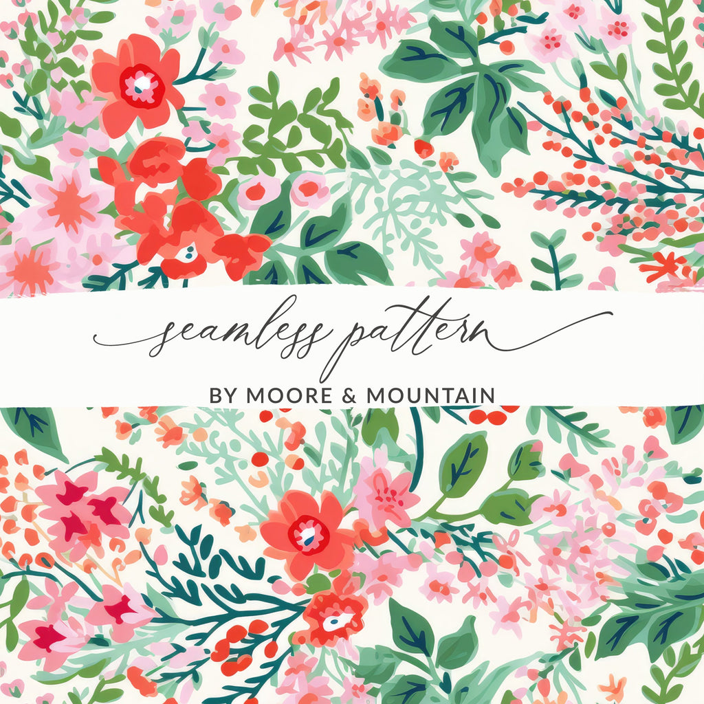Vibrant Floral Seamless Pattern by Moore & Mountain
