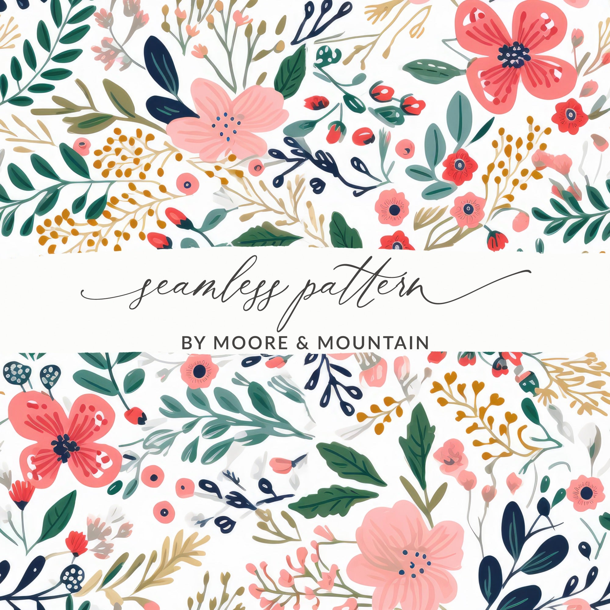 Seamless Floral Pattern by Moore & Mountain Design