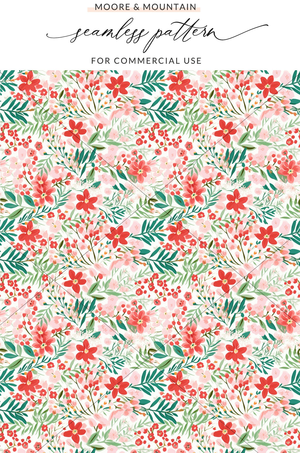 Floral Seamless Pattern For Commercial Use Product