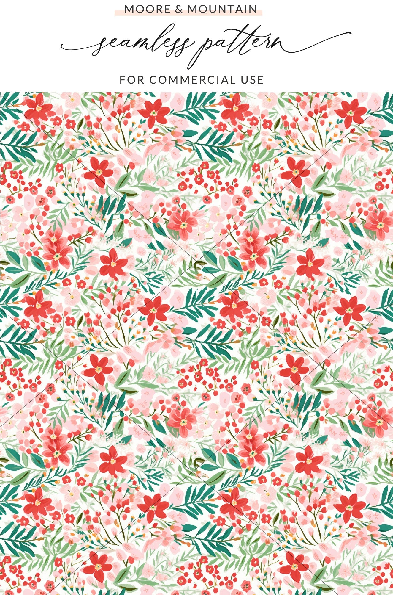 Floral Seamless Pattern For Commercial Use Product